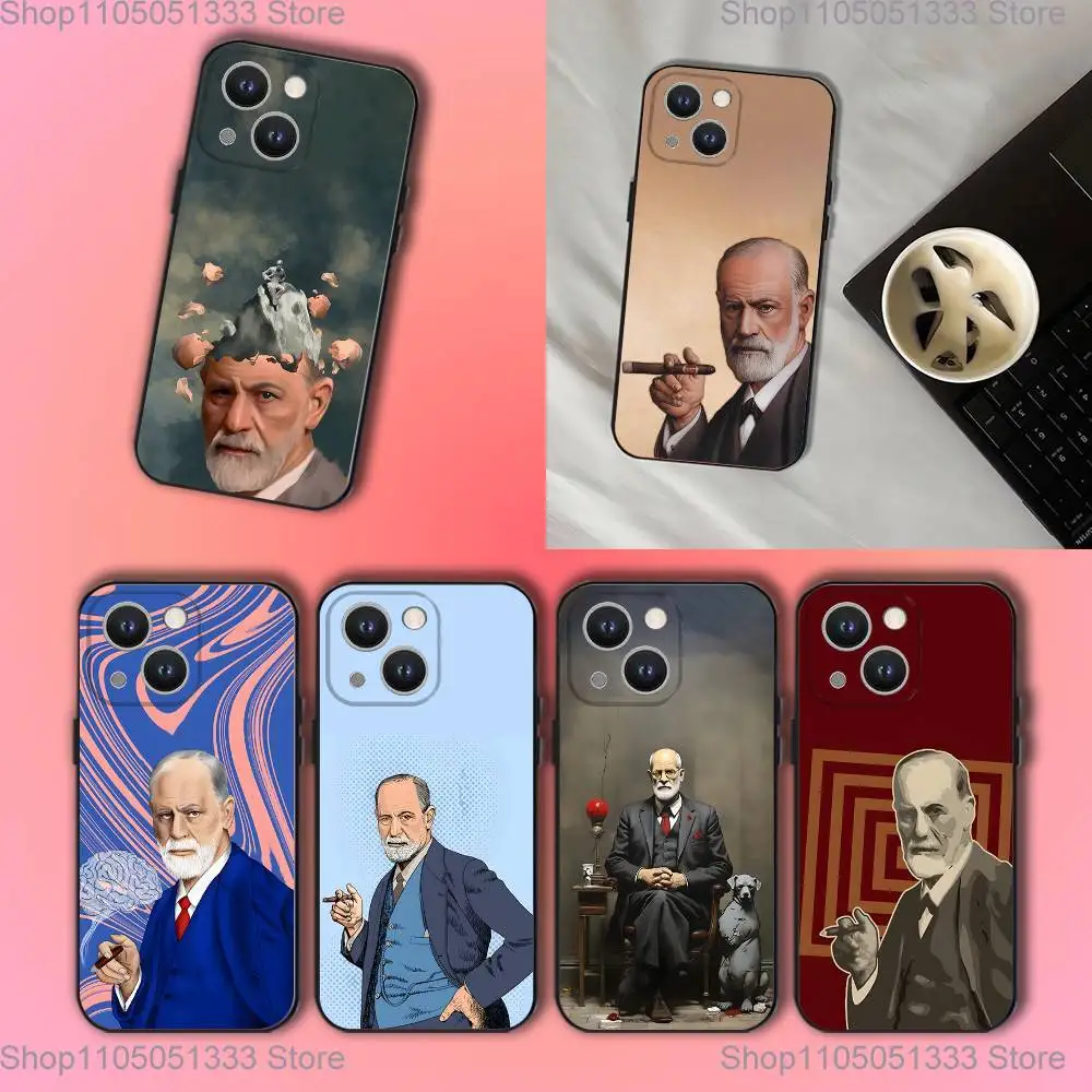 

Psychoanalysis Sigmund Freud Phone Case For iPhone 17,16,15,14,13,12,11,Pro,XS,Max,XR,Plus,E,SE4,Mini Black Soft Cover