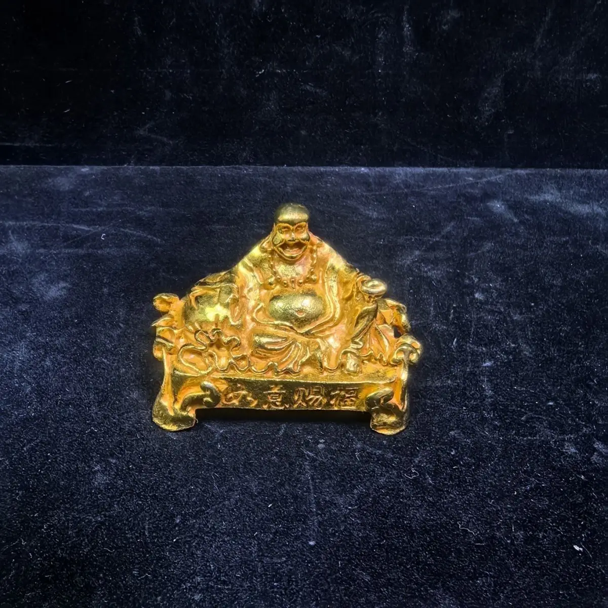 Antique gilt Maitreya Buddha knickknack
