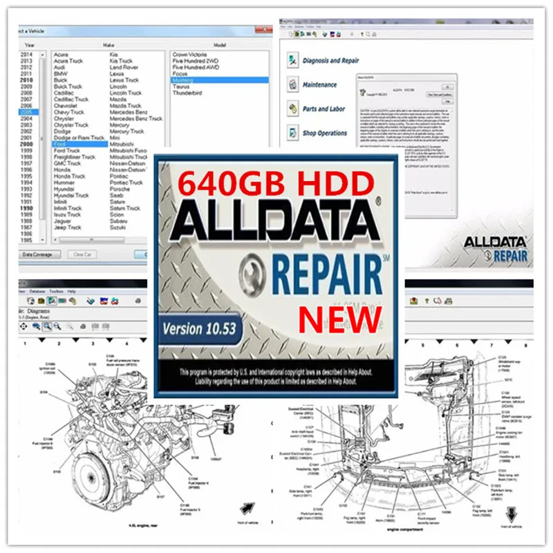 

2024 Hot Selling Alldata Automatic Data Repair Diagram Software Alldata 10.53 Data Automotive Software with Wiring Diagram