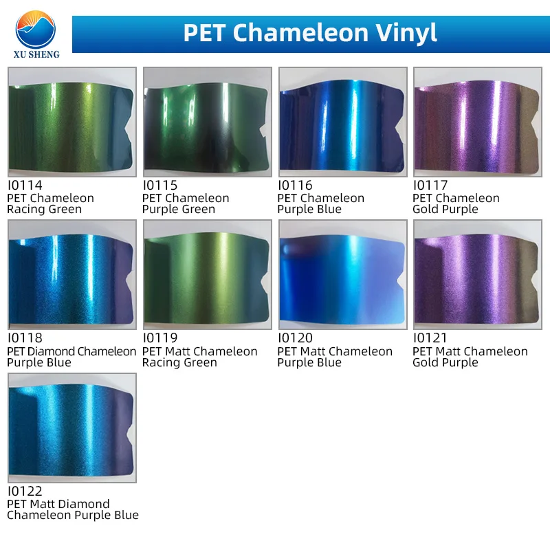PET Diamond Chameleon Purple Blue Self Adhesive Premium Color Change Automotive Vehicle Wrapping Film Car Wrap Vinyl