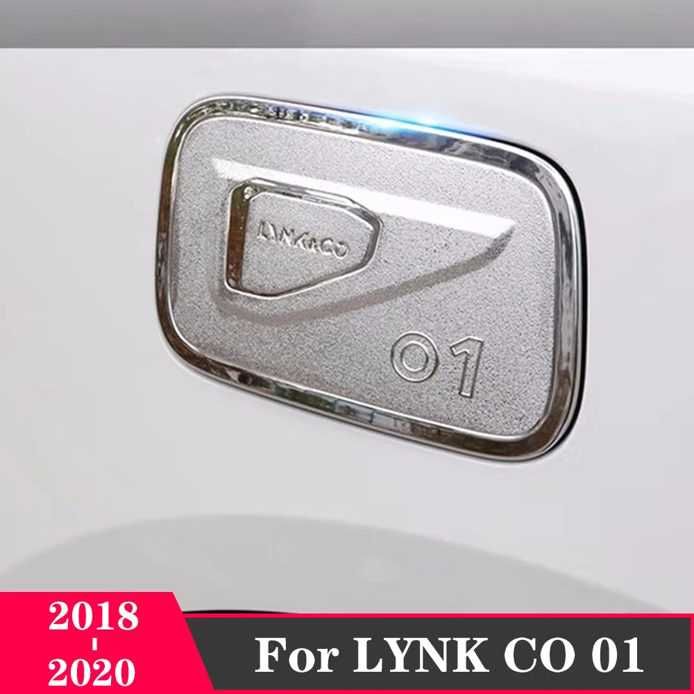 

For LYNK CO 01 2018 2019 2020 Car Exterior Fuel Tank Cover Plastic Chrome Exterior decoration modification Accessories