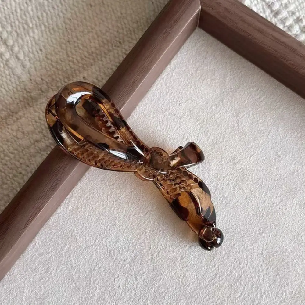 Chic Bowknot Heart Ponytail Clip Women Simple Elegant Hair Accessory Secure Grip Styling Tool Decorative Daily Use Barrette