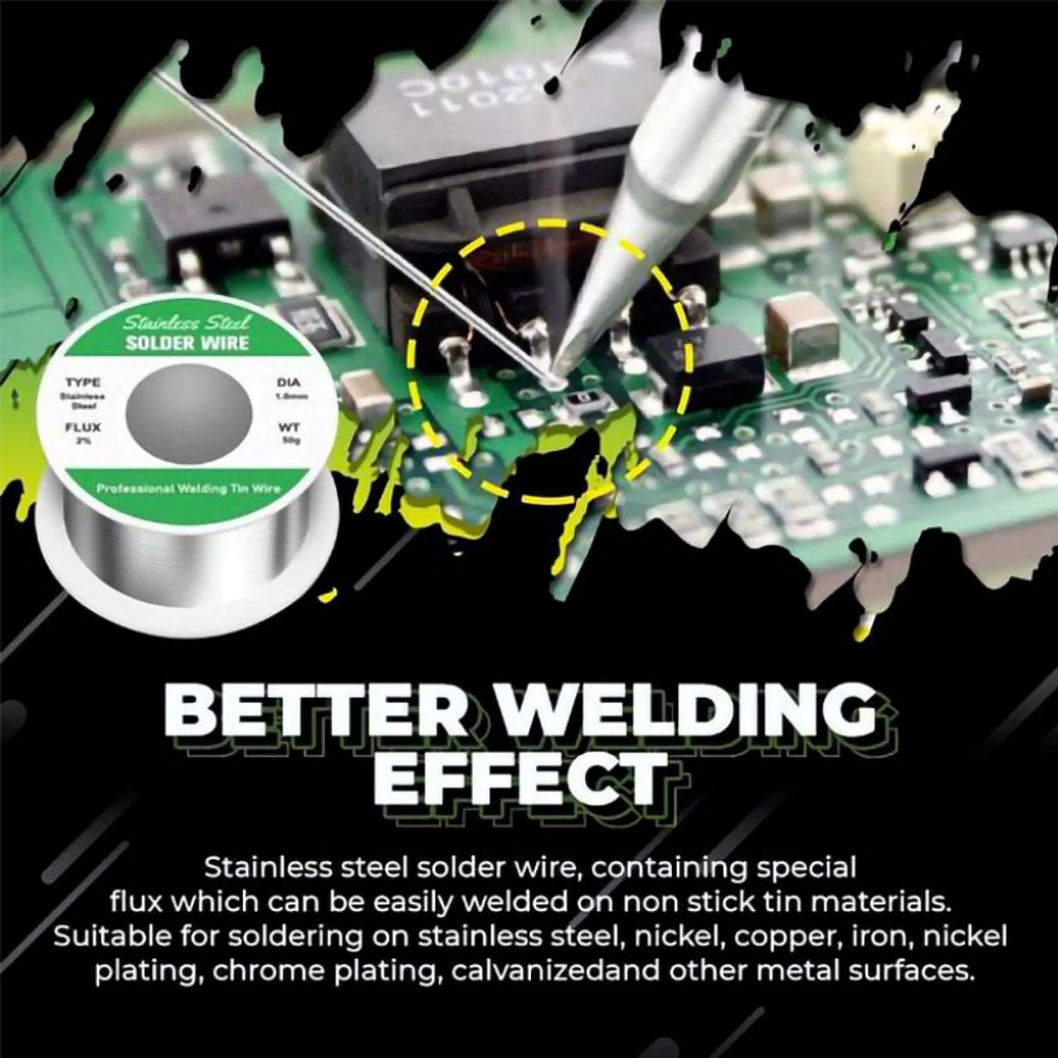 Universal Lighter Stainless Steel Solder Wire Easy Melt Low Temperature Aluminum Copper Iron Metal Welding Wires Soldering Rods