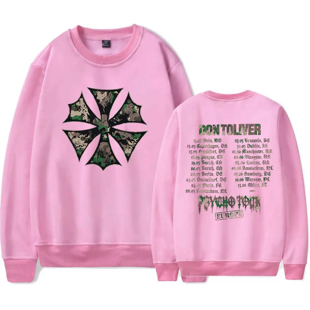 Don Toliver Merch PSYCHO TOUR EMBLEM 2025 crew neck sweatshirt Long sleeve Fashion Casual Hooded Sweatshirts