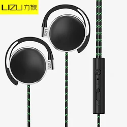 New Lizu wholesale ear-hook headset sports headphone with tuning hanging ear mobile phone headset heavy bass HIFI headset kids