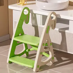 Tabouret à marches pour enfants, 2 marches, tout-petit, antidérapant, tabouret à marches pour enfants, aide de comptoir de cuisine surélevée pour enfants, bébé