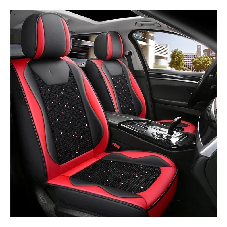 4 Pc Luxury Design Full Set Seat Covers Car Seat Protector Universal Size Leather Car Seat Covers