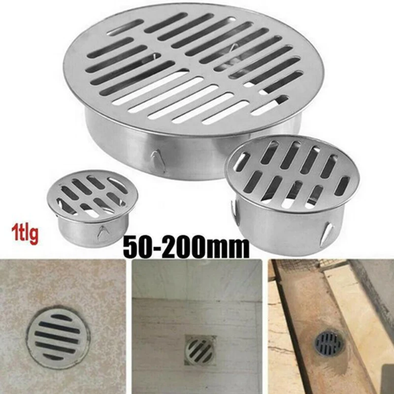 1Pc Balcony Drainage Roof Round Flat Floor Drain Cover Multiple Sizes Accessories For Outdoor Drain Pipe Exhaust Pipe End