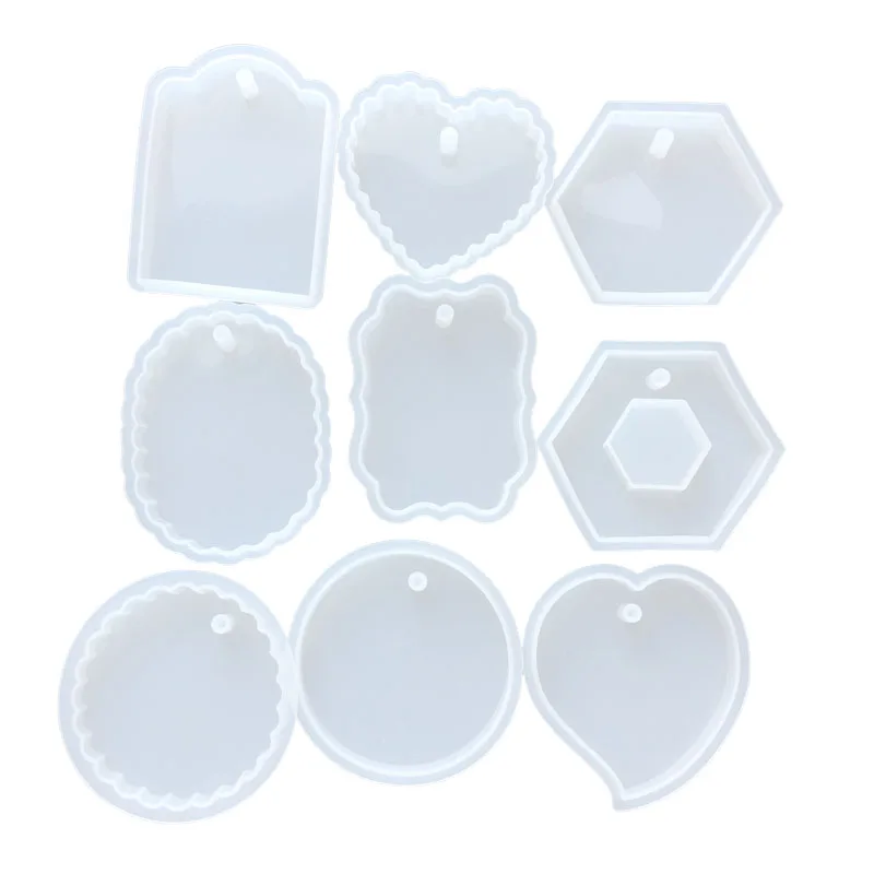 1 Piece Pendant Craft DIY Transparent UV Resin Liquid Silicone Combination Molds for DIY Making Finding Accessories