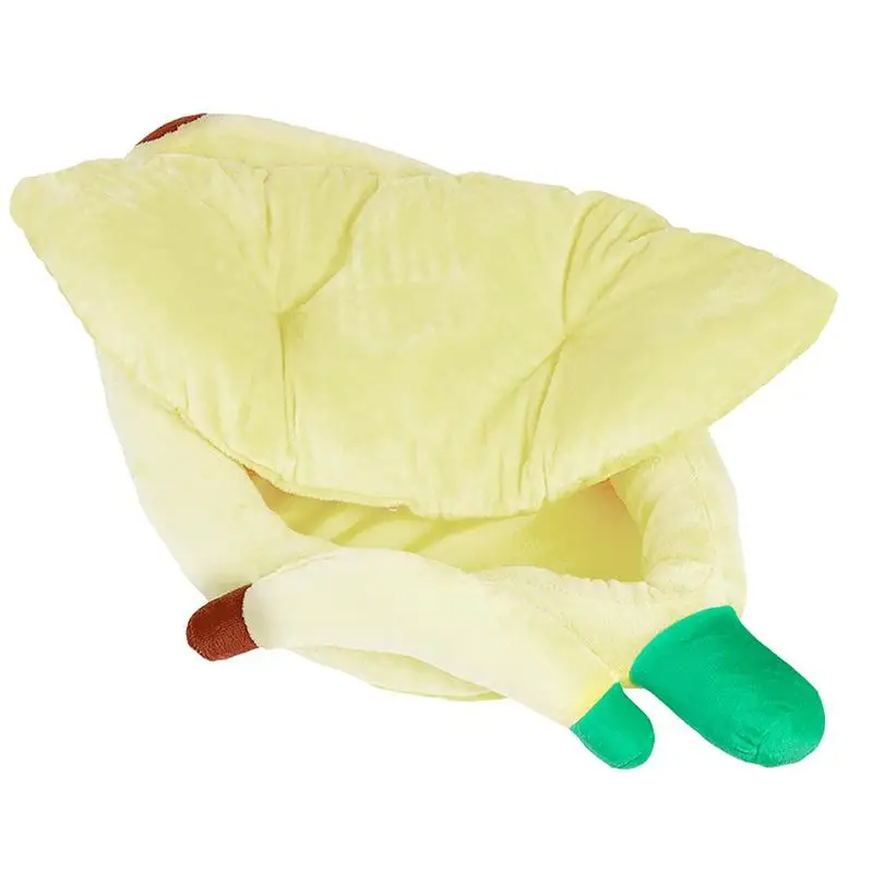 

Dog Banana Bed Warm Banana Shape Dog Bed Soft Short Plush Yellow Sleep Nest For Dogs Cats And Other Small Animals