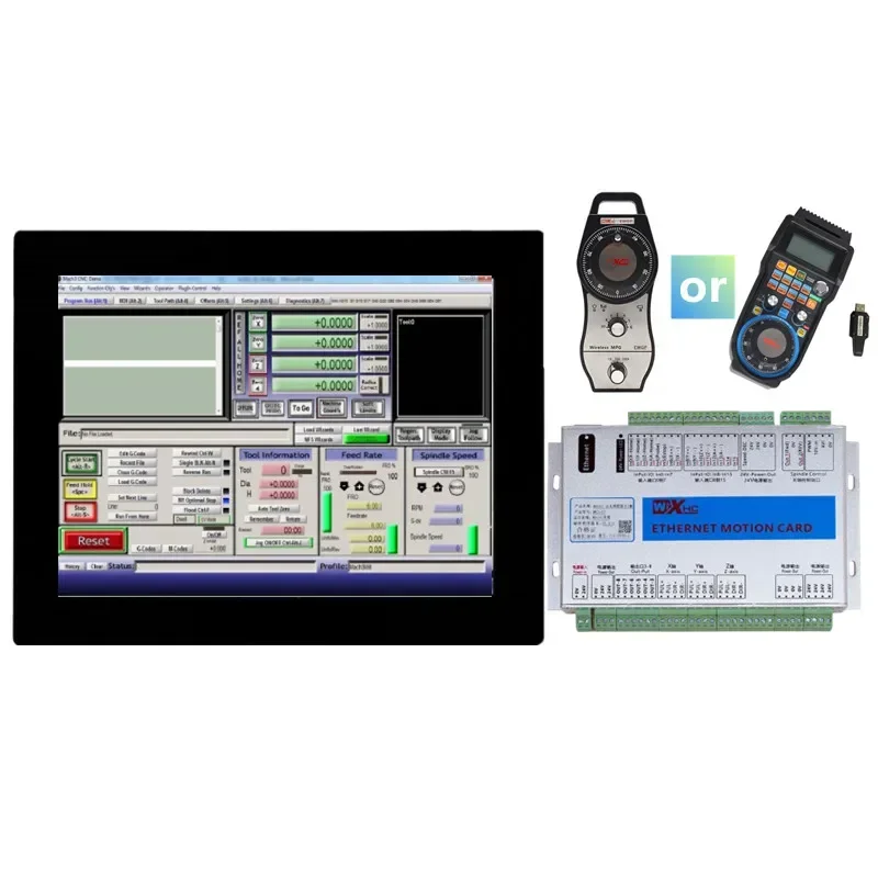 XHC brand Complete h3 CNC Controller System Kit 15 Inches Touch Screen All-in-one pc With mpg