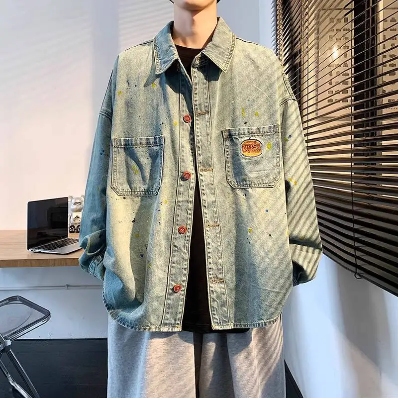 2025 Autumn Unisex Denim Jacket Unique Design Man Women Couple's Loose Versatile Shirt Style Outerwear Denim Shirts