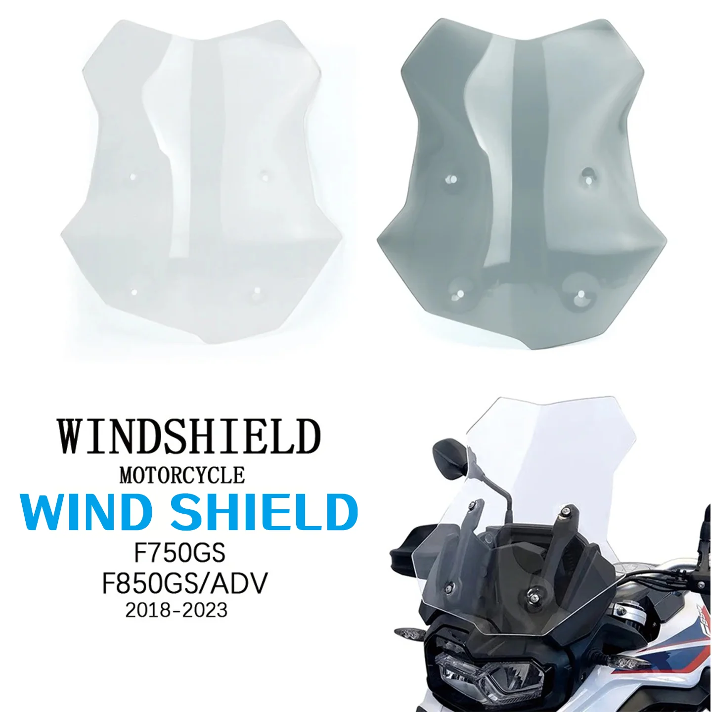 

Touring Windshield For BMW F850GS F750GS Motorcycle Windscreen Heighten Wind Deflector Protector Front Cowl F 850 GS F 750 GS