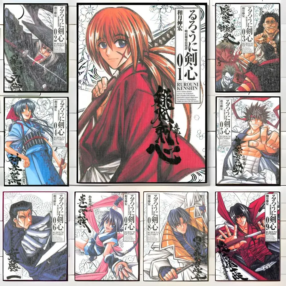 manga historical Rurouni Kenshin Poster Wall Art Print Decorative Mural Home Decor Gift Unframed
