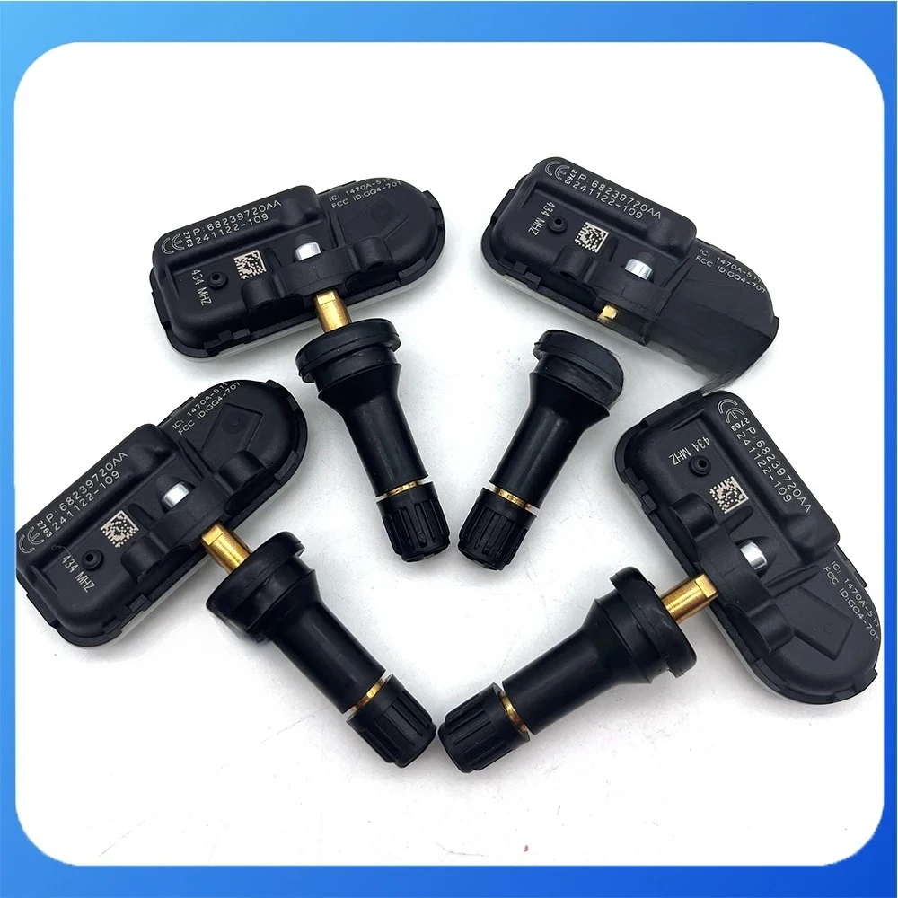 

4PCS 68239720AA New TPMS Tire Pressure Sensor For Jeep Cherokee Dodge RAM 1500 2500 3500 2014 2015 2016 2017 2018 Auto Parts