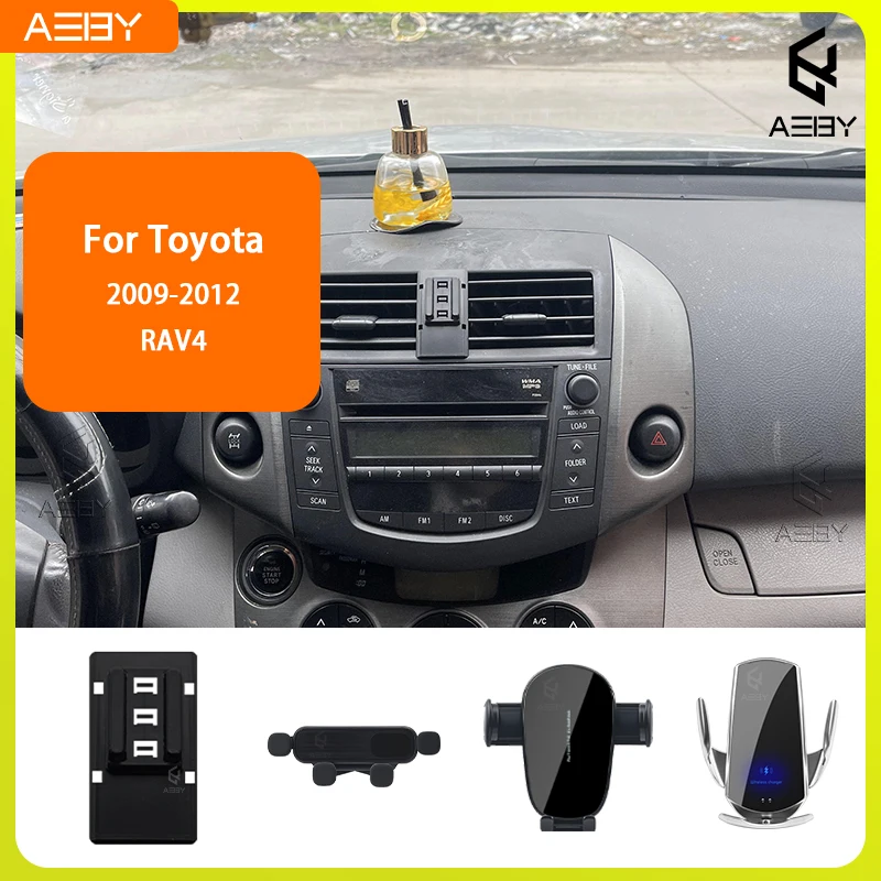 

For Toyota RAV4 2009-2012 Phone Holde Car Mobile Support Special Fixed Bracket Base Wireless Charging Stand Interior