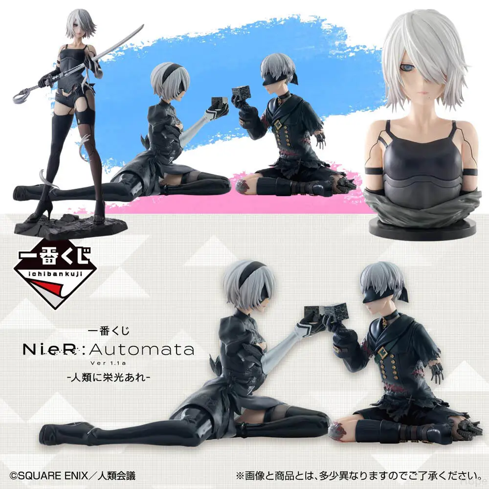

In Stock Genuine BANDAI Ichiban Kuji NieR:Automata Glory to Mankind A2 2B 9S Figure Anime Model Toy