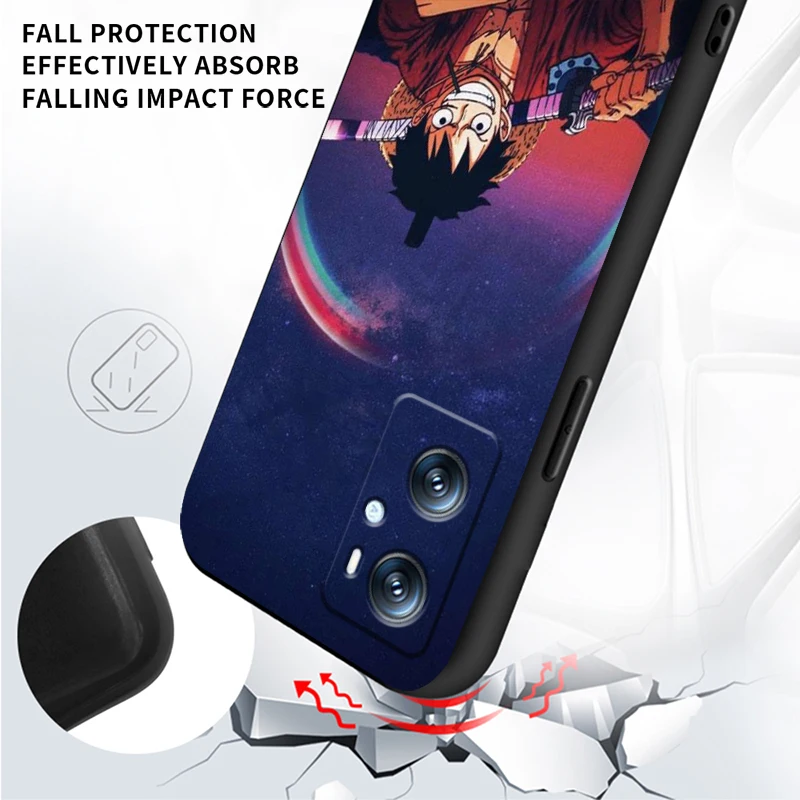 Comics One Piece Anime Luffy For OPPO Find X6 X5 X3 A54S A5 A94 A16 A53S A57 A74 A72 A98 A78 A96 A9 5G Black Funda Phone Case