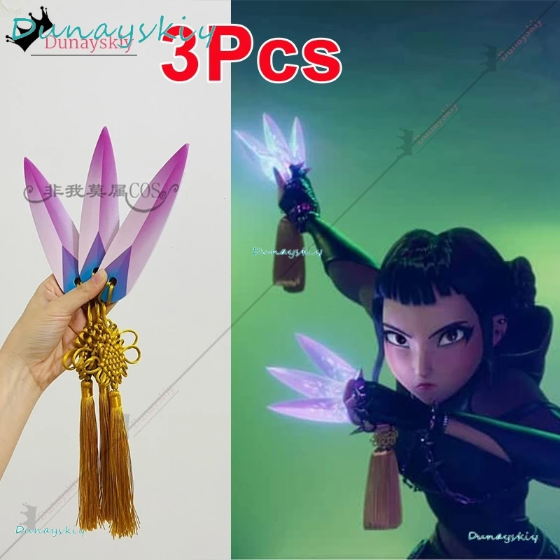 Demon Hunters Of KPop Zoey Cosplay Costume Darts Props 1/3/6pc 3D Handheld Boomerang Weapons Accessory Halloween Disguise
