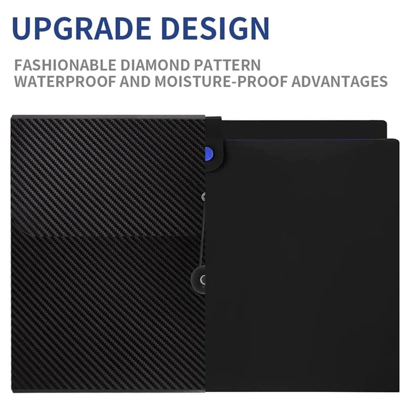 

AU61-Expanding File Folder, 13 Pockets Accordion File Organizer, A4 Letter Size Paper Document Receipt Organizer Easy To Use