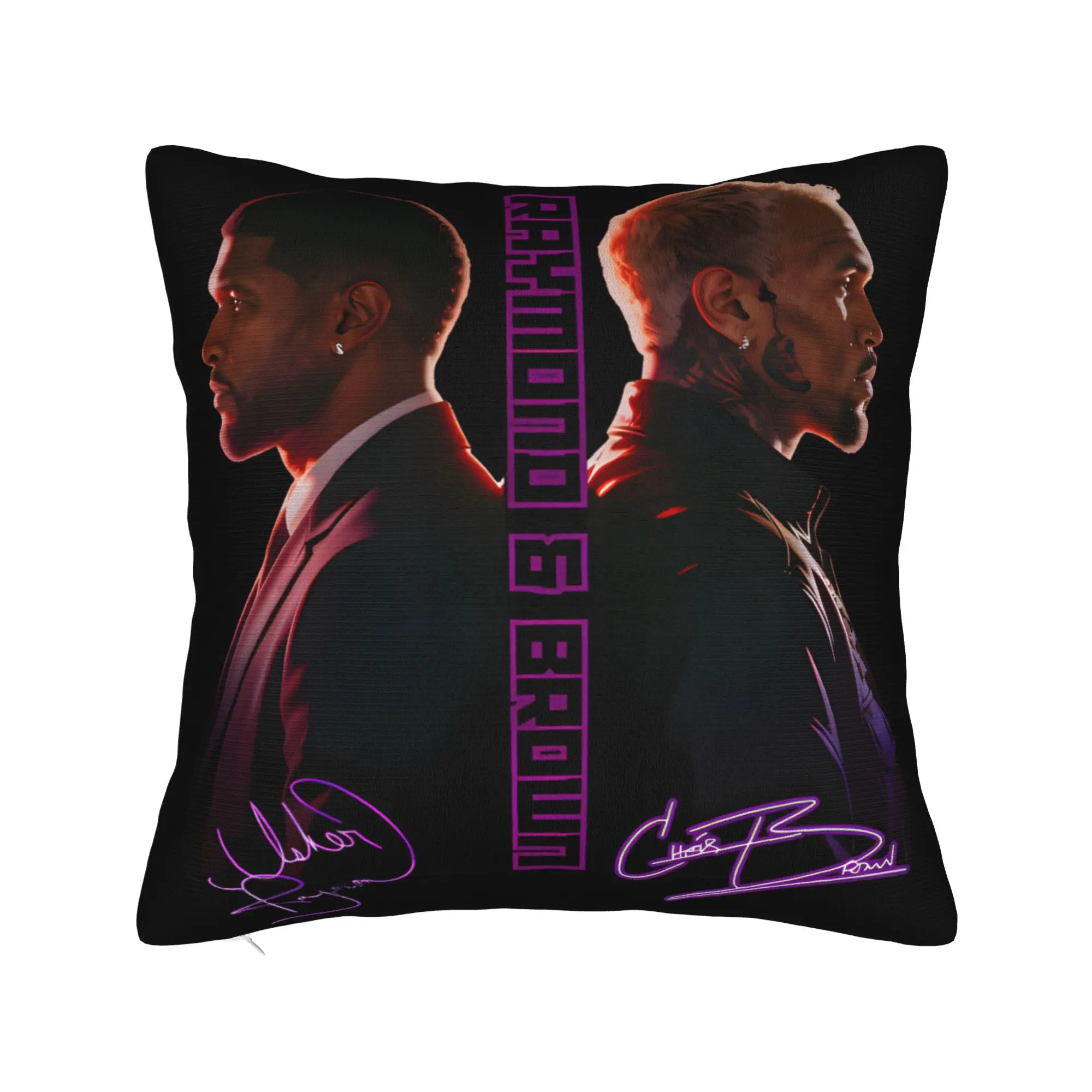 Chris Brown Usher R&B Tour 2026 Pillow Covers Merch Soft Cushion Cover Gift  Throw Pillow Case Cover Home Multi Size