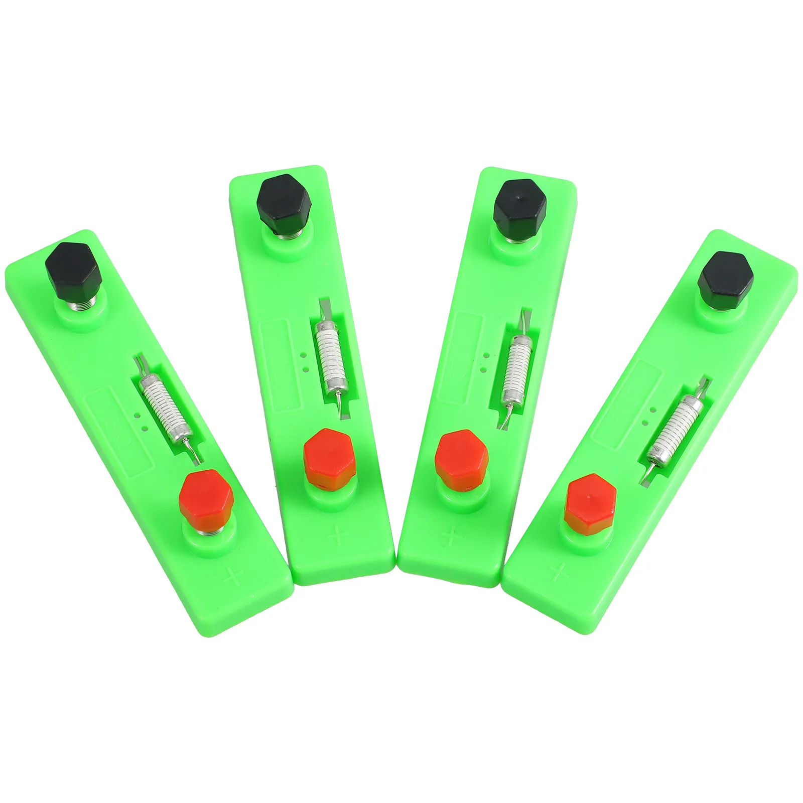 4 قطع مقاومات تجارب الدوائر الكهربائية 5 10 15 20 أوم مع أطراف توصيل زنبركية لتجهيزات مختبر الفيزياء الإلكترونية للأطفال