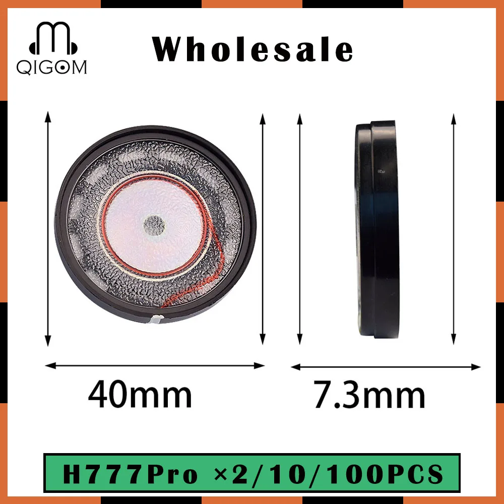 

QIGOM No Stripes HIFI Unit, 40MM Earphone Speaker Units, 100ohm 260dB, Tri-frequency Equalization, Heavy Bass H777Pro Wholesale