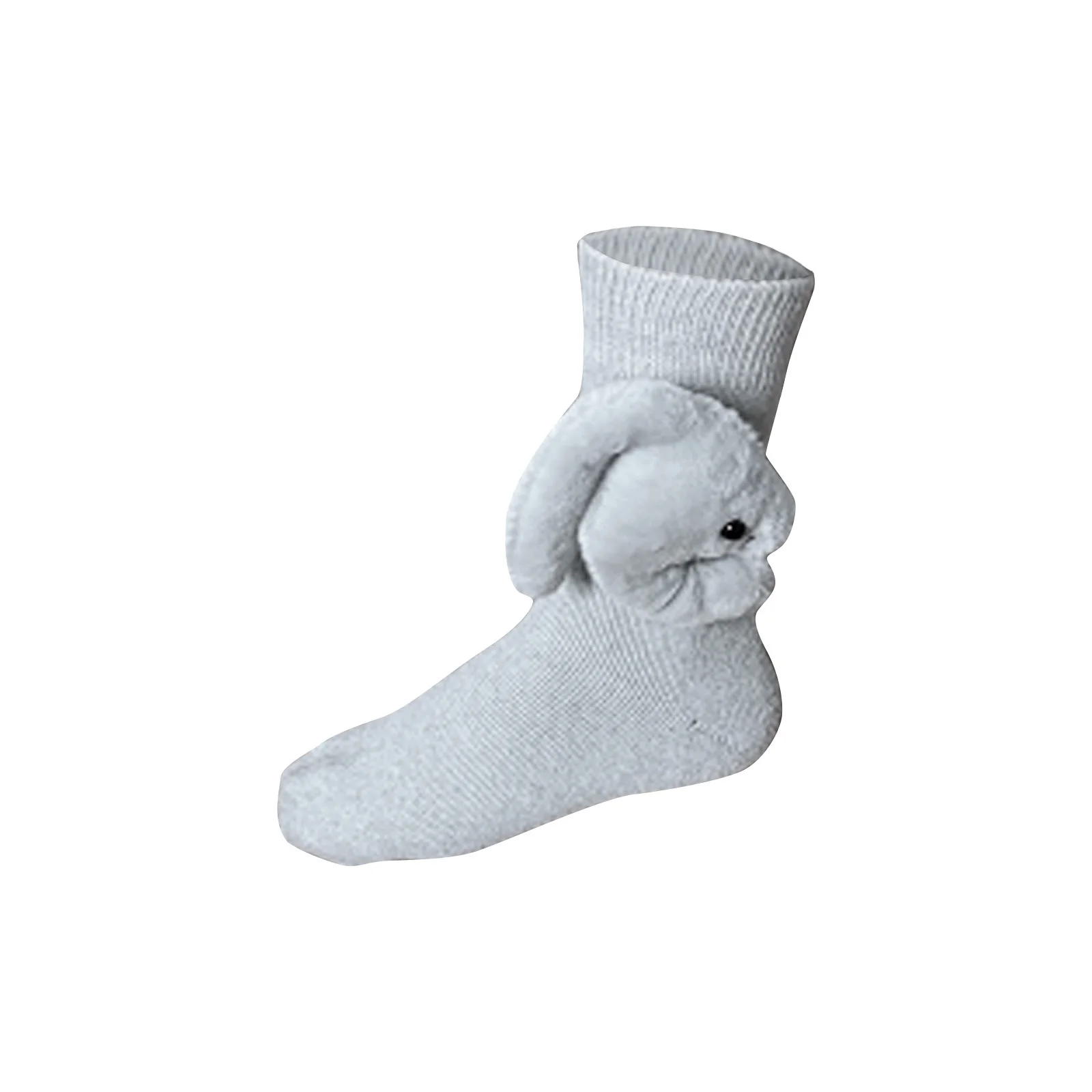 

Милые плюшевые вязаные крючком носки с животными, теплые носки до середины икры с животными на осень и зиму, однотонные для мужчин и женщин, забавные мультяшные носки, 1 шт.