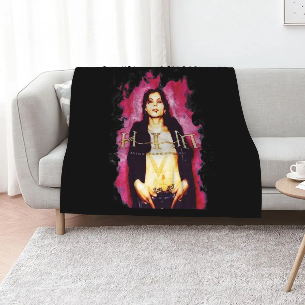 Him Band VV H I M - Him Ville Valo Razorblade Romance smoke Essential Throw Blanket Loose Sofas for sofa Custom Blankets