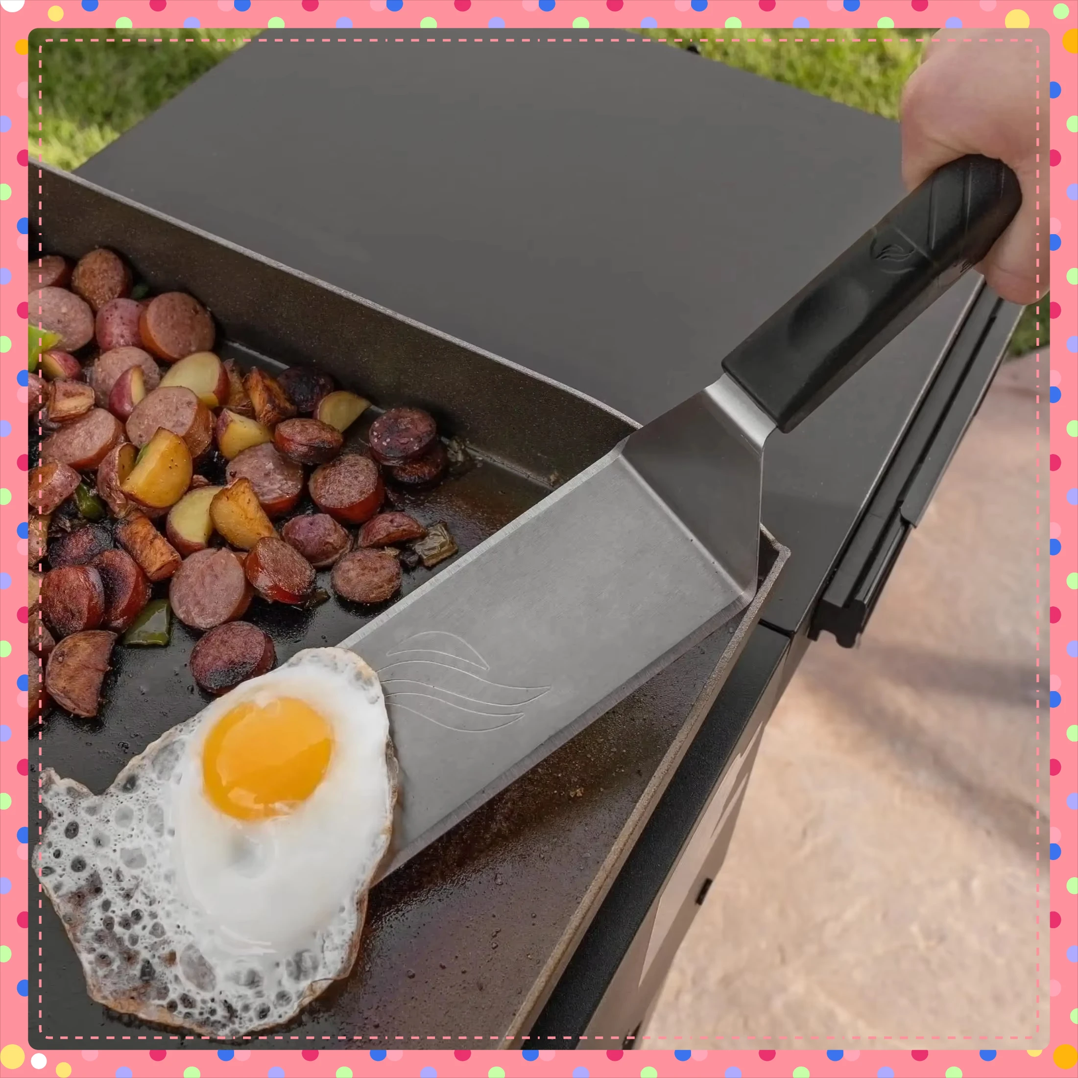 

Комплект из 2 шпатеров для сковороды коммерческого класса 16 дюймов из нержавеющей стали | Длинное узкое лезвие для переворачивания, выскабливания и пресса для гамбургеров