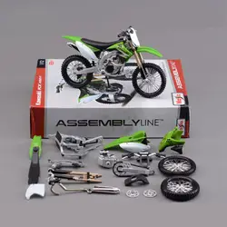 Maisto 1:12 Kawasaki KX450F Assembly Version Alloy Motorcycle Model Diecast Metal Toy Motorcycle Model Collection Children Gift