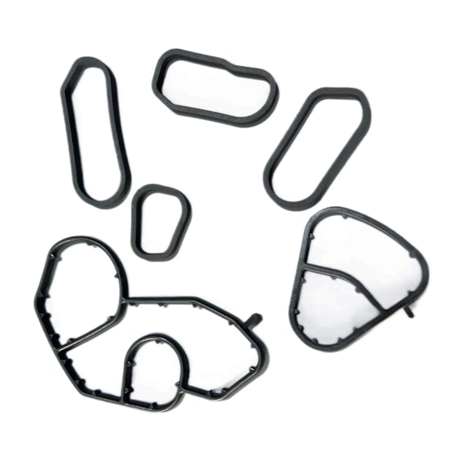 

6 шт., комплект прокладок уплотнительных колец автомобильного масляного радиатора, резиновый 1145946 3071152 для Ford, детали двигателя Volvo 1103.S0