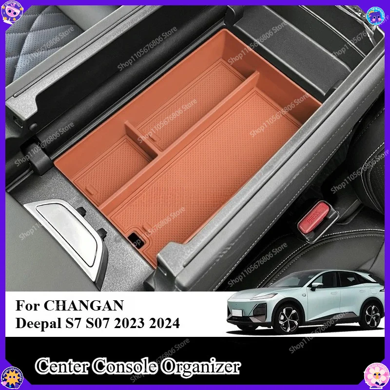 For CHANGAN Deepal S7 S07 2023‑2024 Car Center Console Armrest Storage Box Central Console Organizer Tray Interior Accessories