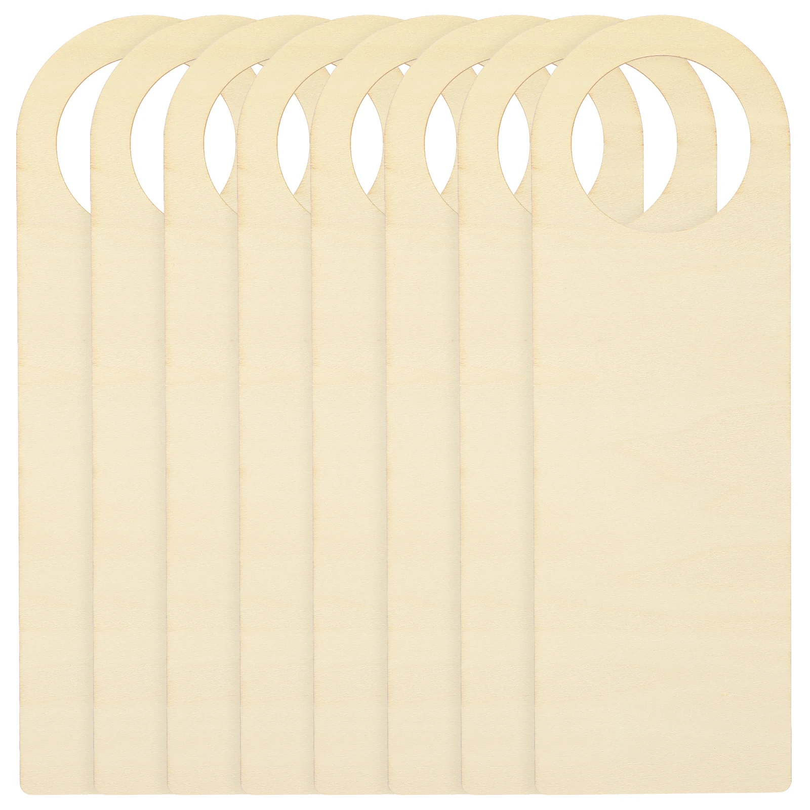 

8 Pcs Wooden Door Hanging Sign Blank Hanger for Kids DIY Craft Decoration Non Fading Durable Home Store Office Hotel Bar