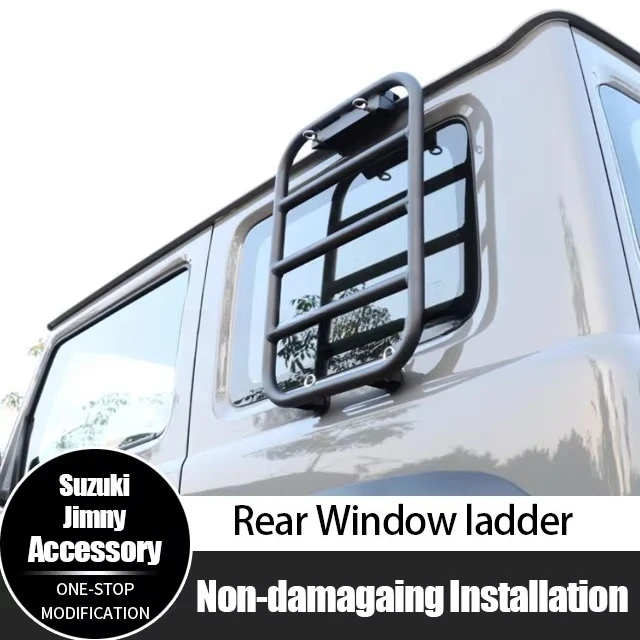 Stock Available Aluminum Alloy Rear Window Ladder Roof Rack Ladder for Suzuki Jimny Accessories JB64 JB74