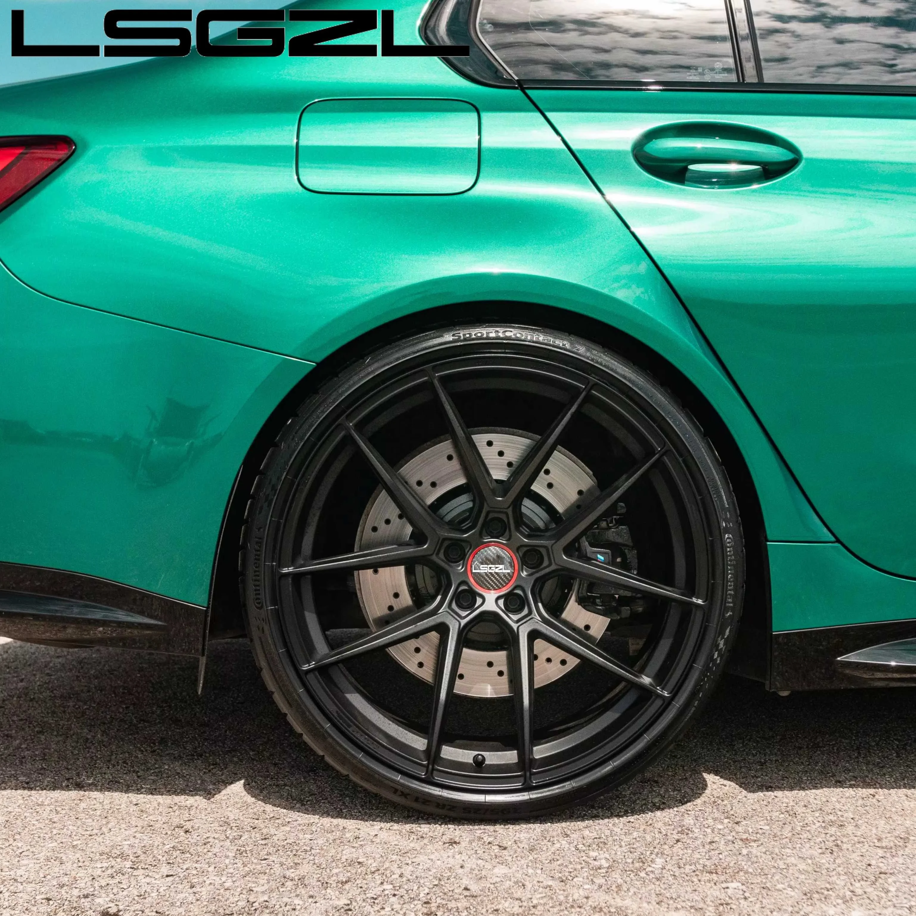 LSGZL 5x120 5x114.3 جنوط السيارة 18 19 20 21 بوصة قطعة واحدة برونزية سوداء مزورة عجلة معدنية لعجلات BMW أودي المقعرة