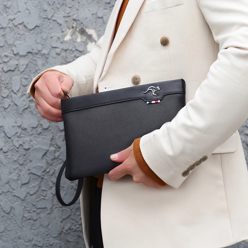 PU Leather Male Money Handbag Casual Men's Cardholder Case Pouch Bag Handbags Fashion Business Men Day Clutch Bag High Quality