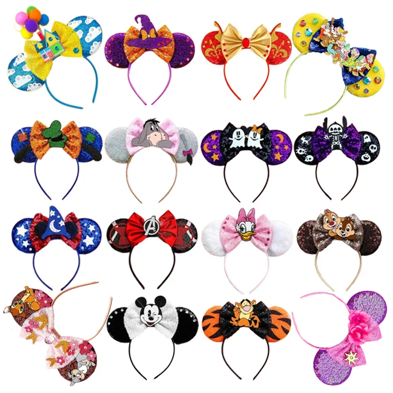 Fashion Mickey Mouse Ears Headbands for Baby Girls Headband Kids Accessories Women Hair Headwear for Festival Carnival Party