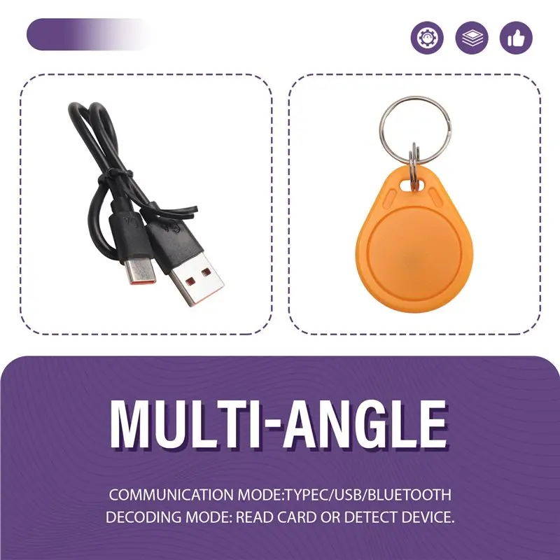 

New-RFID Chameleonu Smart Chip Reader ISO14443 Key Detection EM125KHZ IC 13.56Mhz Badge Decode RFID Emulator