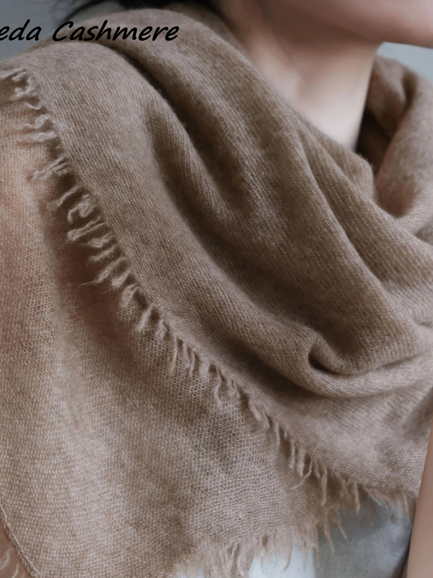 100% Cashmere Scarf Women shawl Spring hand-made Shawl 110cm-94 cm 1