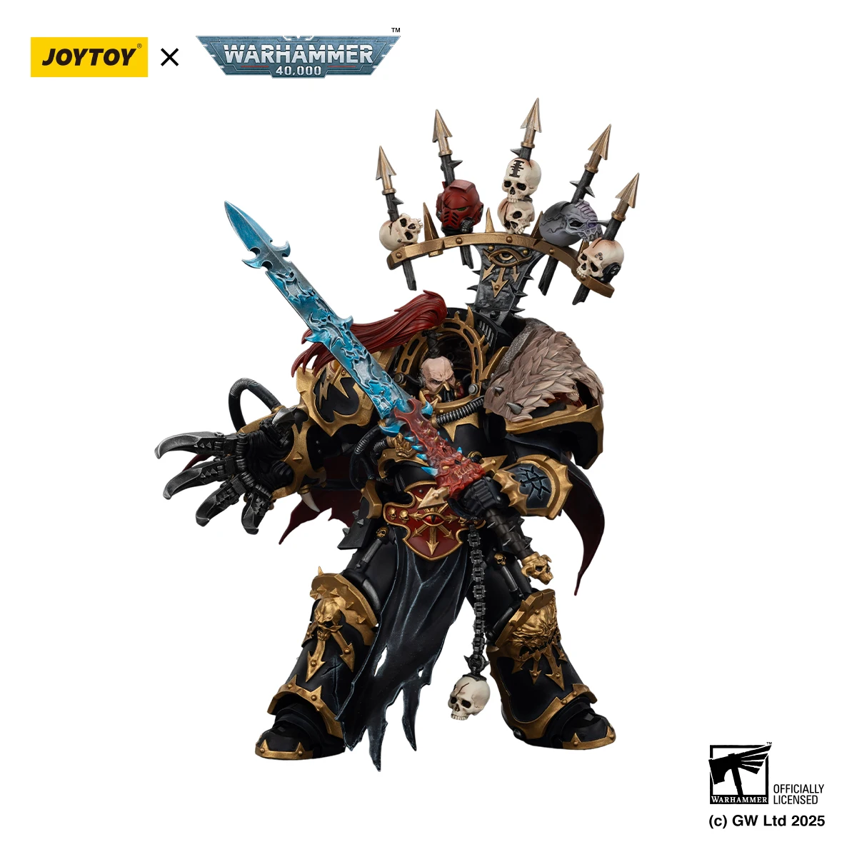 JOYTOY 1/18 شخصية الحركة Warhammer 40K Black Legion Abaddon the Despoiler مع Drach'nyen و Talon of Horus Model Toys #5