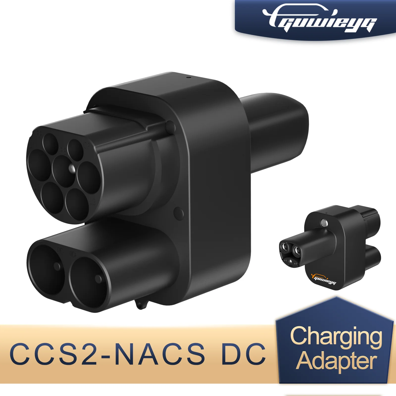 GUWIEYG EV Charger Adapter CCS2 to Tesla DC Fast Charging Adapter Fit for Tesla Cars Electric Vehicle Charging Adapter