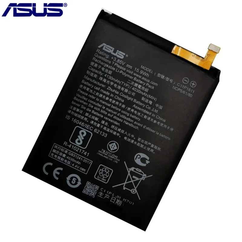 ASUS Original Battery For ASUS Zenfone 3 Max Z3 Max ZC520TL ZB570TL X008DB 3 X008 X008D Z01B High Capacity C11P1611 4130mAh