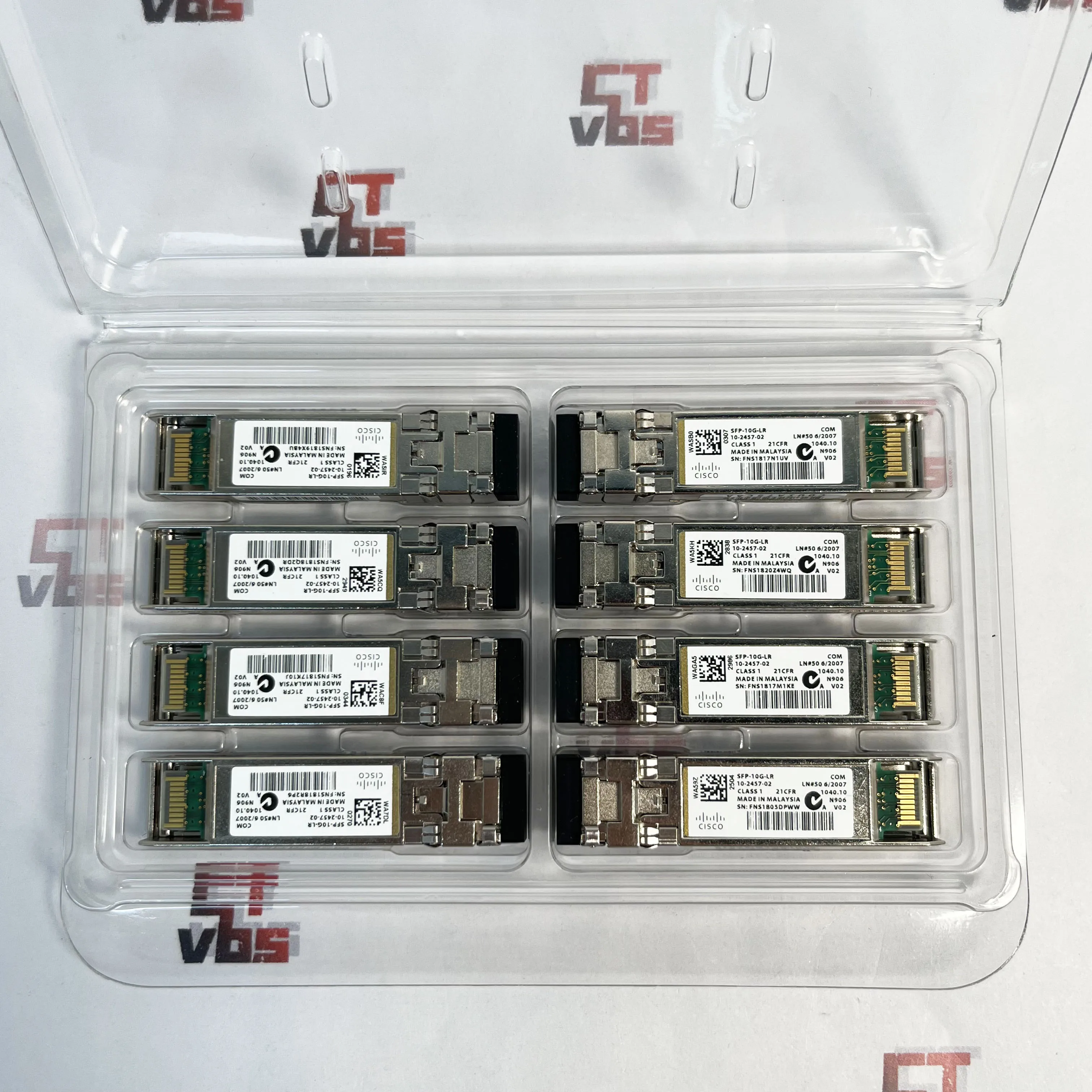 Cisco SFP-10G-LR 10Gbps SFP+ وحدة الإرسال والاستقبال الضوئية - 1310 نانومتر، 10 كجم أحادية الوضع