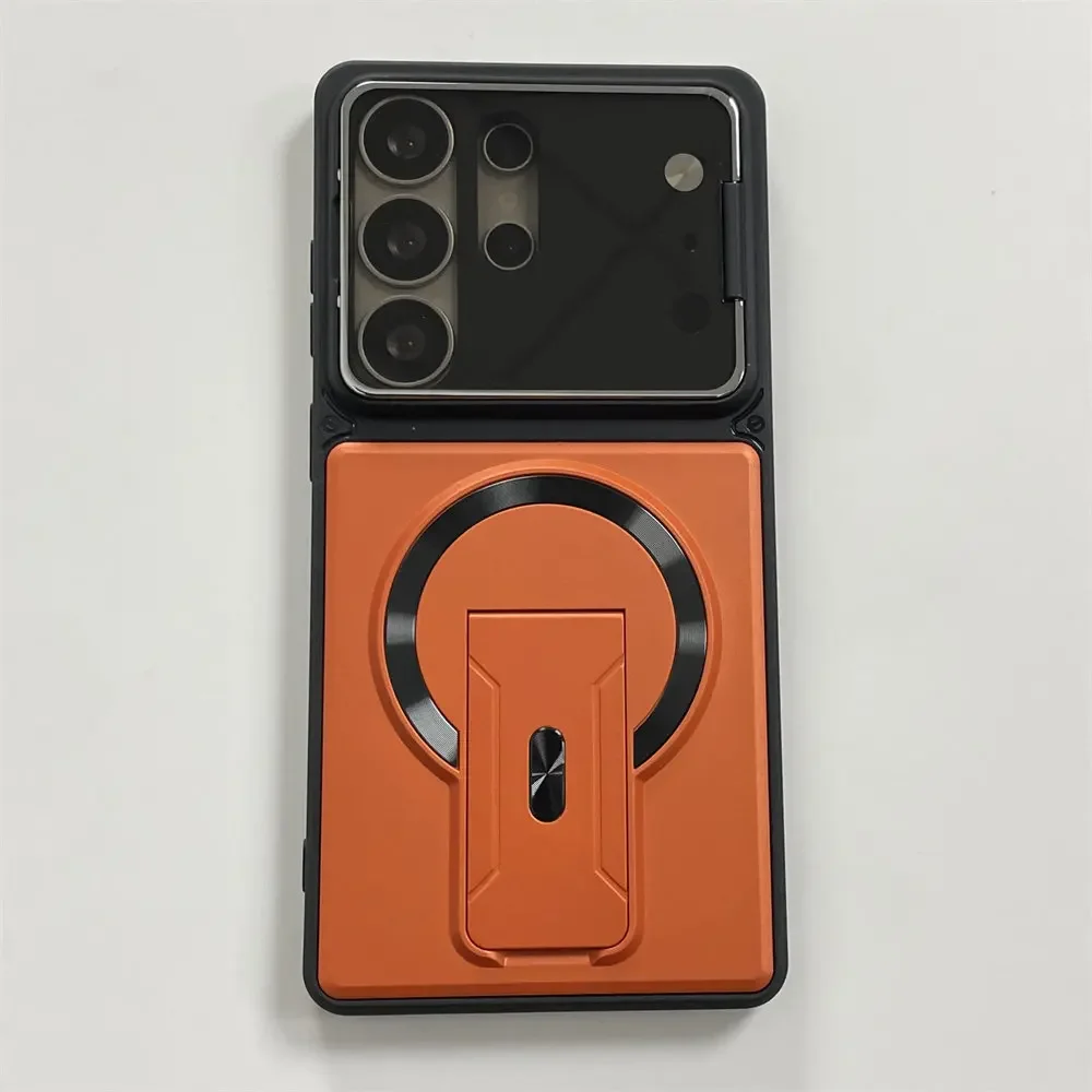 Luxuriöse unsichtbare Magnetische Hülle mit Ständer für Samsung Galaxy S26 S25 S24 S23 Ultra A57 A56 A37 A36 A17 A16 mit Linsenschutz – Detail 14
