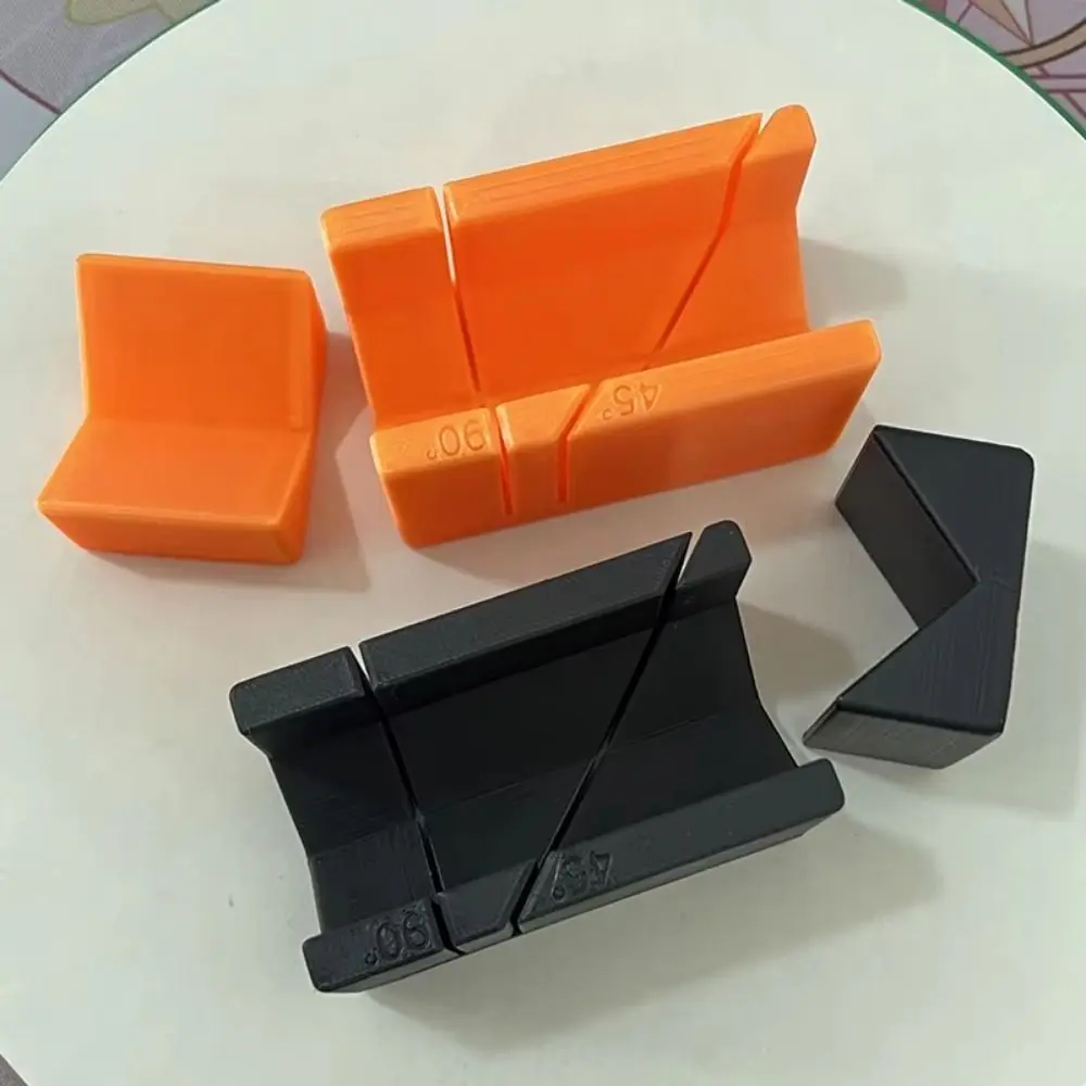 

90-Degree Miter Saw Guides Plastic Orange 3D Printing Woodworking Tools Hand 45-Degree 3d Printed Miter Box Tools Carpenter'S