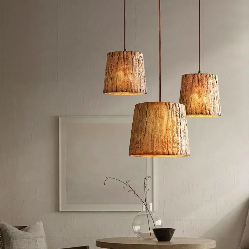 

Japanese Wabi Sabi Design Bar Pendant Lights Retro Restaurant Bar Chandelier Hotel Decoration Home Lustre Hanging Lamps Fixtures