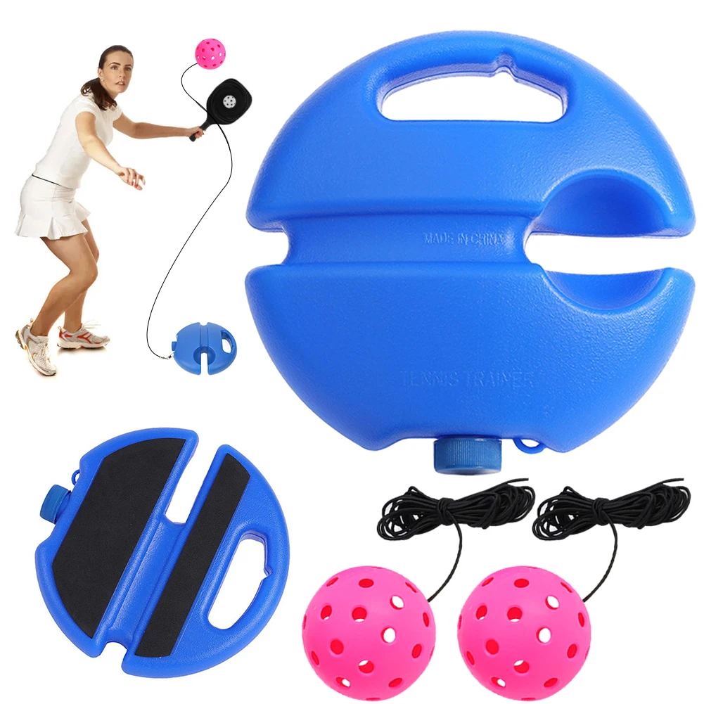 Pickleball eğitim yardımları üsleri ile elastik halat topu profesyonel Pickleball uygulama aracı kendini görev Rebound Pickleball eğitmen