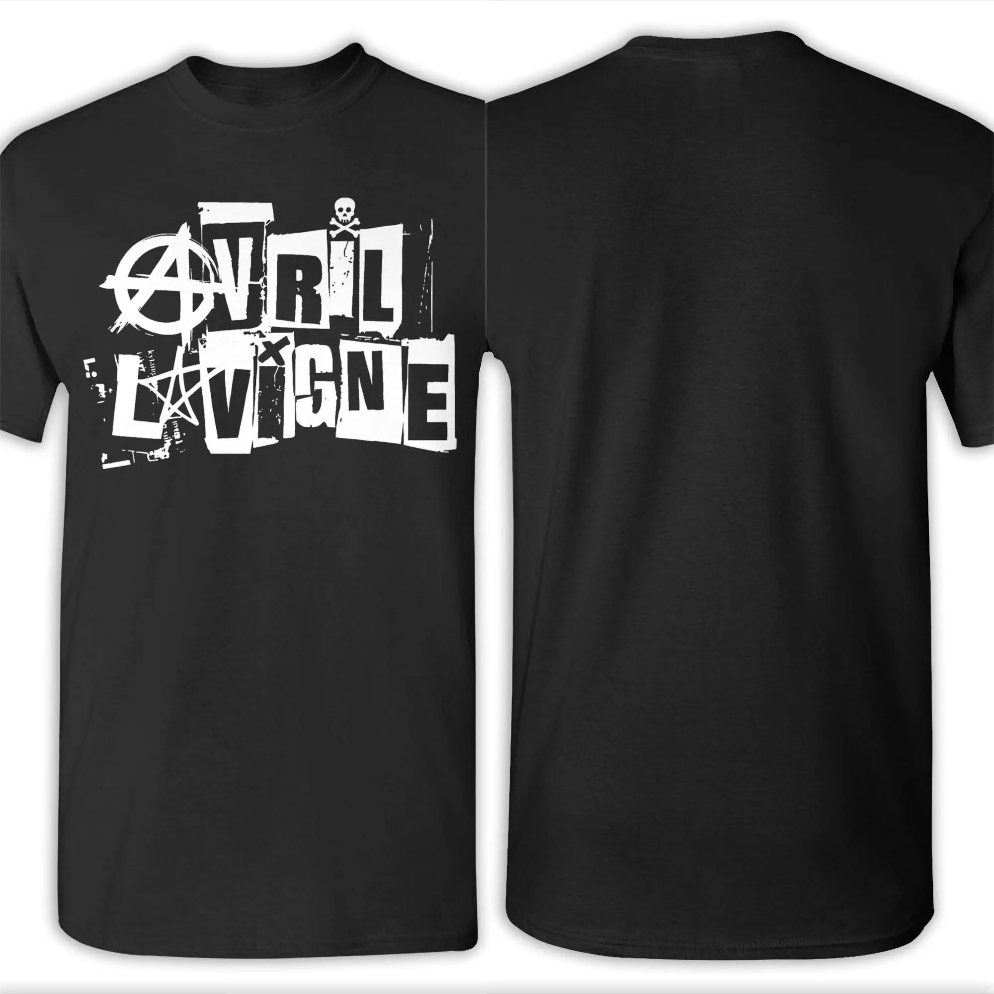 أفريل لافين المغني الشرير جولة الموسيقى المطبوعة تي شيرت الرجال النساء القطن تي شيرت الملابس #5