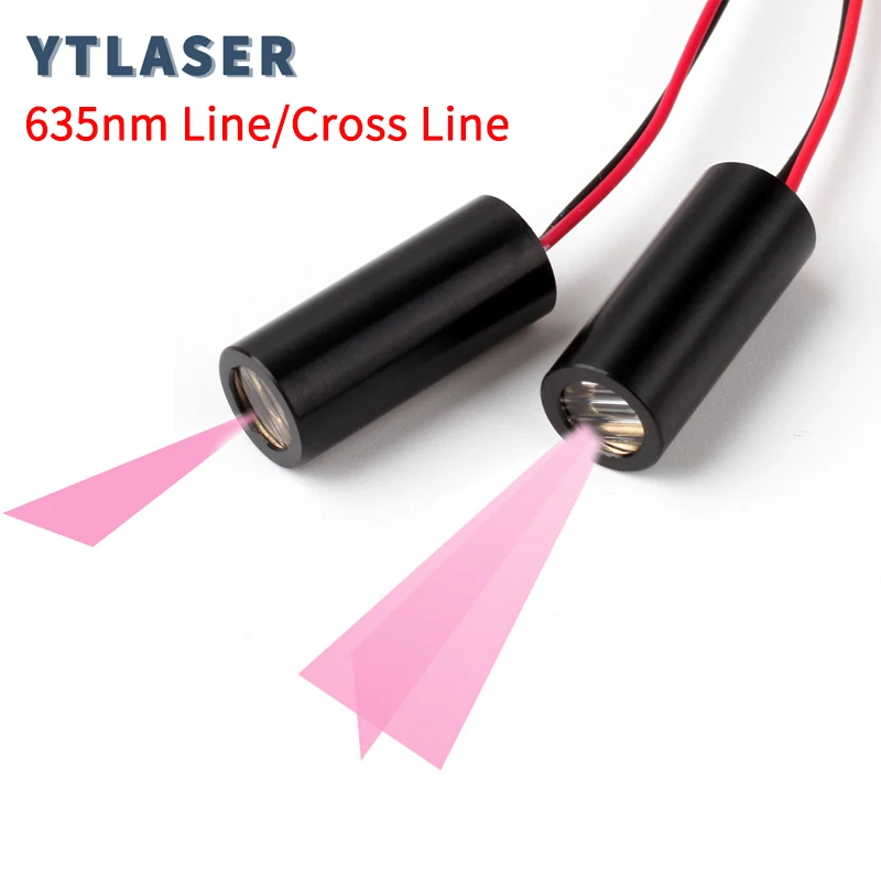 

9x21mm 635nm Red Laser 5mW 10mW Line/Cross Line Laser Module PMMA Lens Industrial Grade APC Driver for Mechanical Positioning